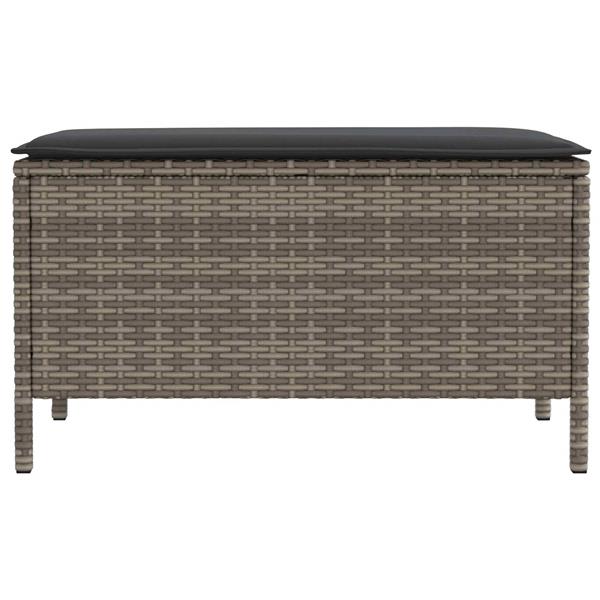 Grote foto vidaxl tuinvoetenbank grijs en donkergrijs 80 x 38 x 45 cm pe rattan tuin en terras tuinmeubelen
