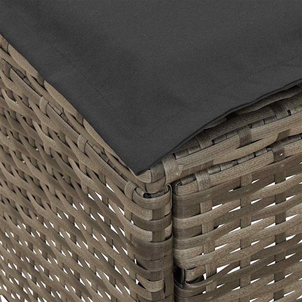 Grote foto vidaxl tuinvoetenbank grijs en donkergrijs 80 x 38 x 45 cm pe rattan tuin en terras tuinmeubelen