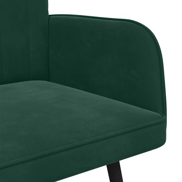 Grote foto vidaxl twee persoons sofa donkergroen 115 x 61 x 87 cm fluweel huis en inrichting bankstellen