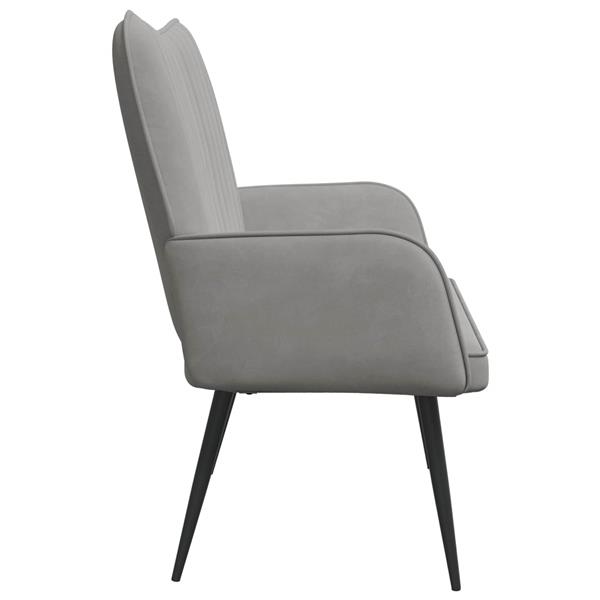 Grote foto vidaxl twee persoons sofa lichtgrijs 115 x 61 x 87 cm fluweel huis en inrichting bankstellen