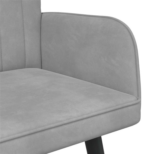 Grote foto vidaxl twee persoons sofa lichtgrijs 115 x 61 x 87 cm fluweel huis en inrichting bankstellen