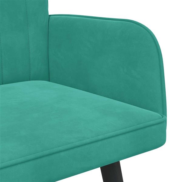 Grote foto vidaxl twee persoons sofa turquoise 115 x 61 x 87 cm fluweel huis en inrichting bankstellen