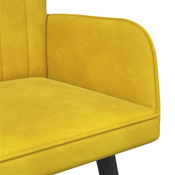 Grote foto vidaxl twee persoons sofa geel 115 x 61 x 87 cm fluweel huis en inrichting bankstellen