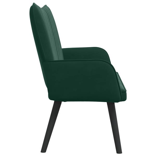 Grote foto vidaxl twee persoons sofa donkergroen 115 x 61 x 87 cm fluweel huis en inrichting bankstellen