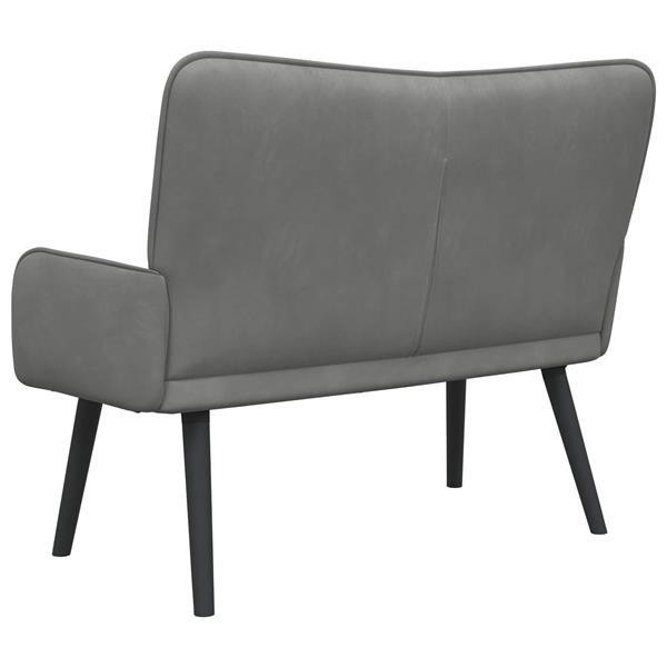 Grote foto vidaxl twee persoons sofa donkergrijs 115 x 61 x 87 cm fluweel huis en inrichting bankstellen