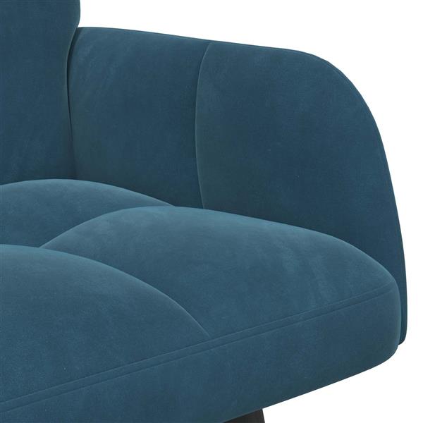 Grote foto vidaxl twee persoons sofa blauw 115 x 61 x 87 cm fluweel huis en inrichting bankstellen