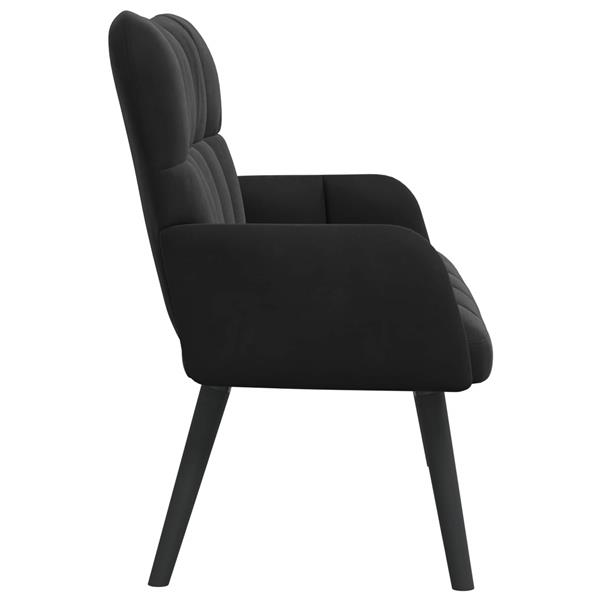 Grote foto vidaxl twee persoons sofa zwart 115 x 61 x 87 cm fluweel huis en inrichting bankstellen