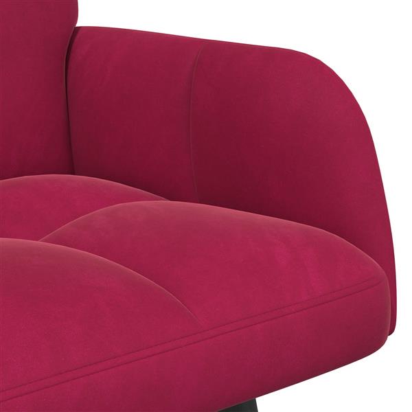 Grote foto vidaxl twee persoons sofa wijnrood 115 x 61 x 87 cm fluweel huis en inrichting bankstellen