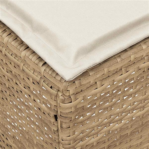 Grote foto vidaxl tuinvoetenbank 2 stuk beige en cr me 38 x 38 x 45 cm pe rattan tuin en terras tuinmeubelen