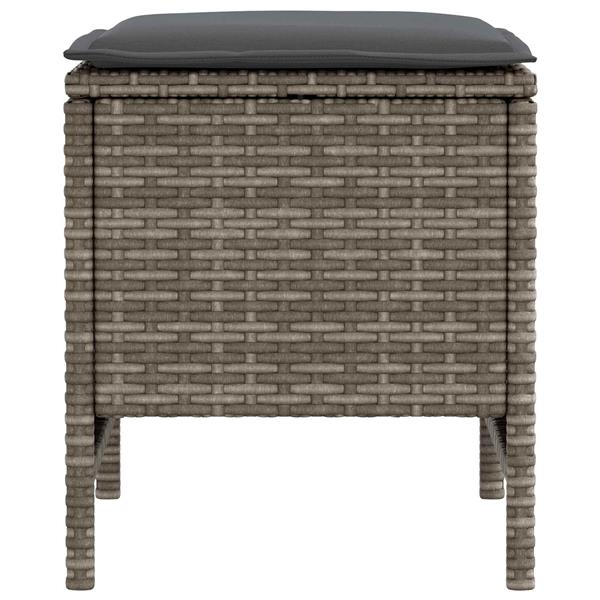 Grote foto vidaxl tuinvoetenbank 2 stuk grijs en donkergrijs 38 x 38 x 45 cm tuin en terras tuinmeubelen