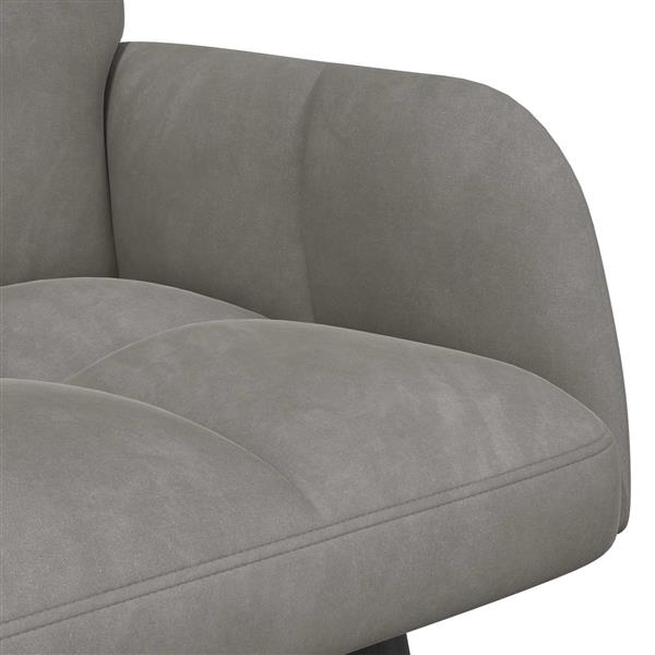 Grote foto vidaxl twee persoons sofa lichtgrijs 115 x 61 x 87 cm fluweel huis en inrichting bankstellen