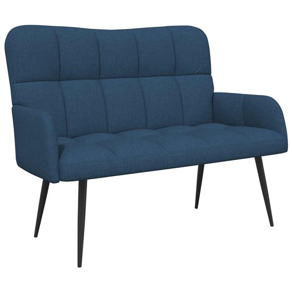 Grote foto vidaxl twee persoons sofa blauw 115 x 61 x 87 cm stof huis en inrichting bankstellen