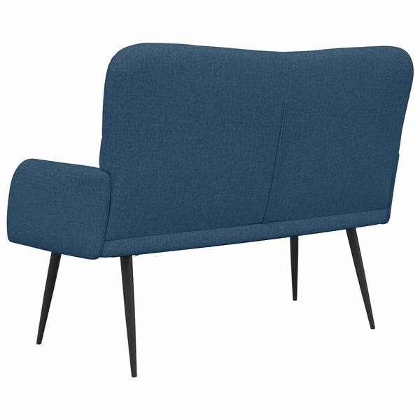 Grote foto vidaxl twee persoons sofa blauw 115 x 61 x 87 cm stof huis en inrichting bankstellen