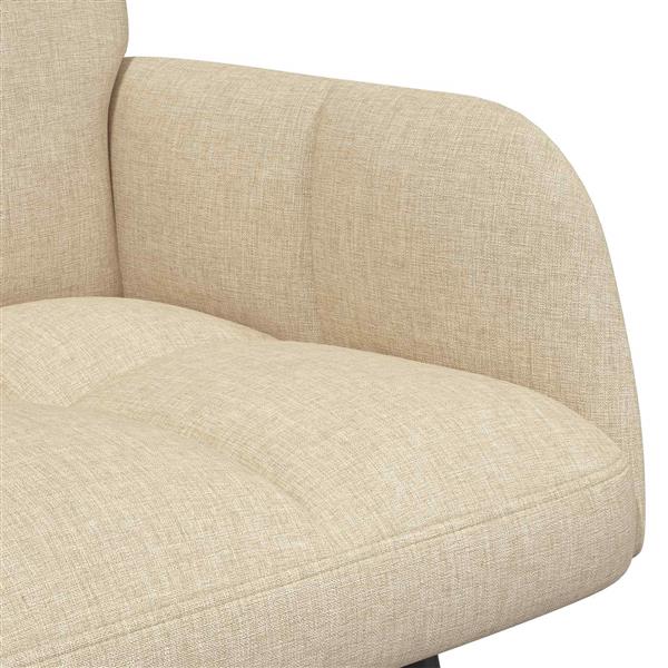 Grote foto vidaxl twee persoons sofa cr me 115 x 61 x 87 cm stof huis en inrichting bankstellen