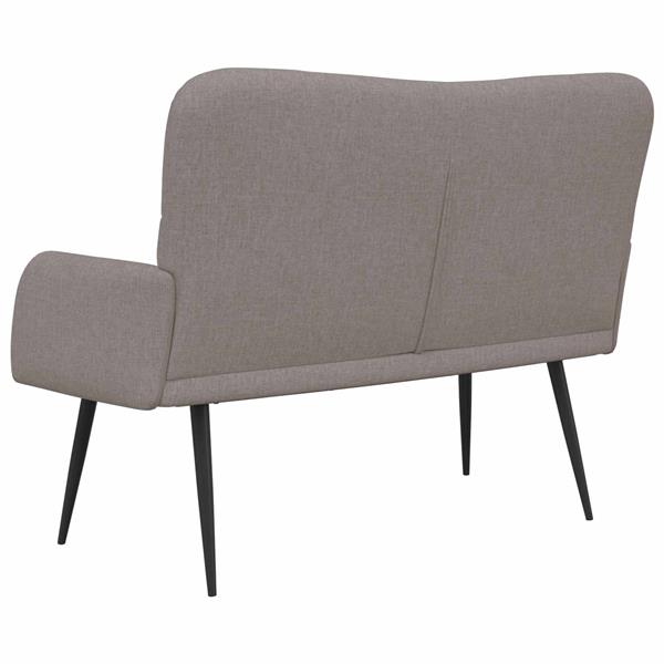Grote foto vidaxl twee persoons sofa taupe 115 x 61 x 87 cm stof huis en inrichting bankstellen
