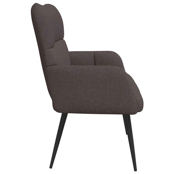 Grote foto vidaxl twee persoons sofa donkerbruin 115 x 61 x 87 cm stof huis en inrichting bankstellen