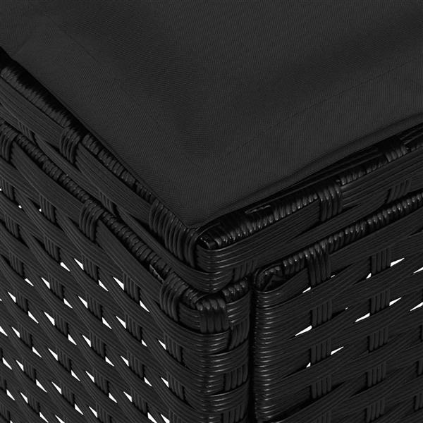 Grote foto vidaxl tuinvoetenbank 2 stuk zwart 38 x 38 x 45 cm pe rattan tuin en terras tuinmeubelen