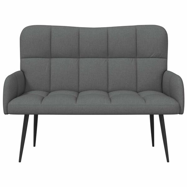 Grote foto vidaxl twee persoons sofa donkergrijs 115 x 61 x 87 cm stof huis en inrichting bankstellen