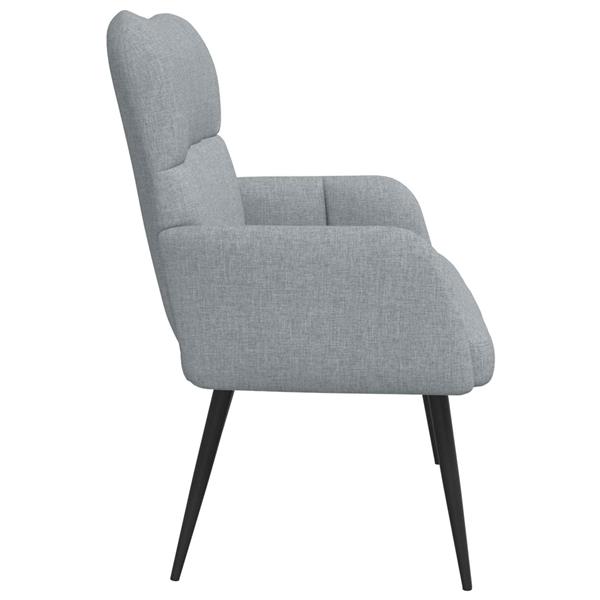 Grote foto vidaxl twee persoons sofa lichtgrijs 115 x 61 x 87 cm stof huis en inrichting bankstellen