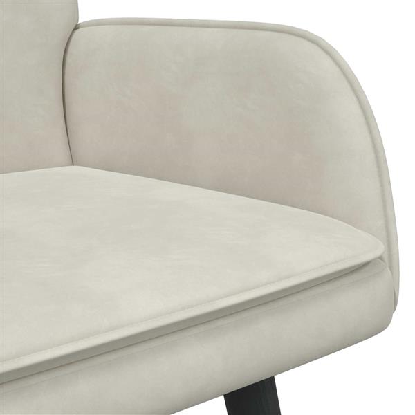 Grote foto vidaxl twee persoons sofa cr me 115 x 61 x 87 cm fluweel huis en inrichting bankstellen