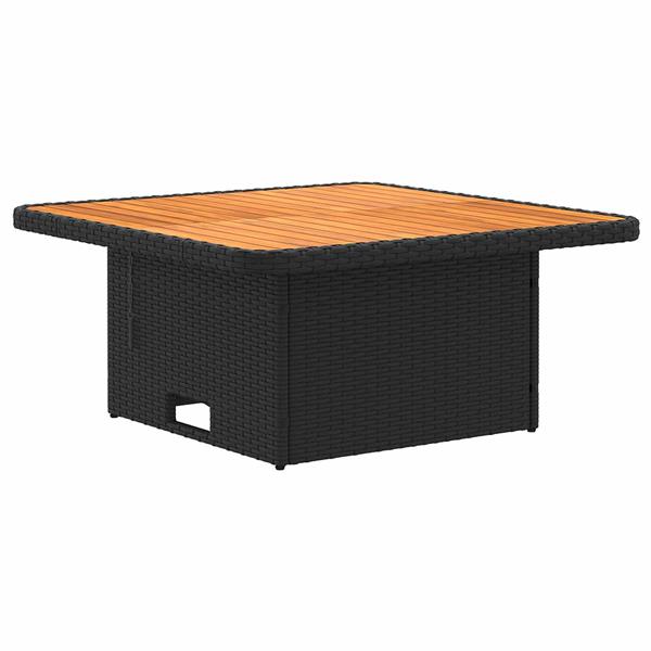 Grote foto vidaxl tuin armsteun sofa met opklaptafel 2 stuk zwart en turquoise tuin en terras tuinmeubelen