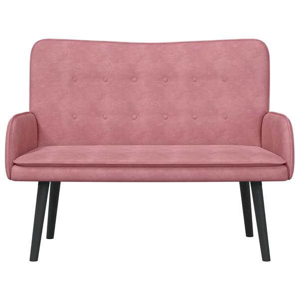 Grote foto vidaxl 2 zits sofa roze 115 x 61 x 87 cm fluweel v huis en inrichting bankstellen