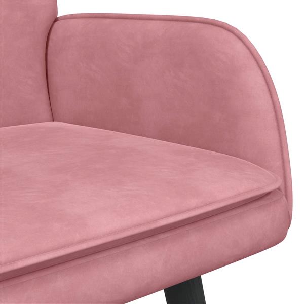Grote foto vidaxl 2 zits sofa roze 115 x 61 x 87 cm fluweel v huis en inrichting bankstellen
