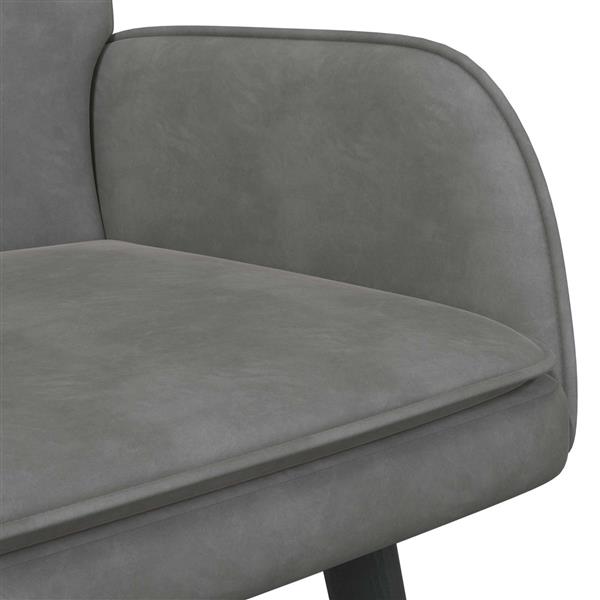 Grote foto vidaxl twee persoons sofa donkergrijs 115 x 61 x 87 cm fluweel huis en inrichting bankstellen