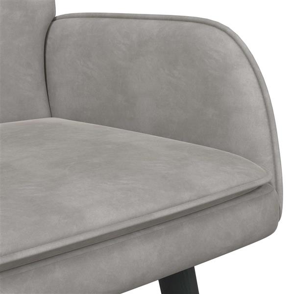 Grote foto vidaxl twee persoons sofa lichtgrijs 115 x 61 x 87 cm fluweel huis en inrichting bankstellen