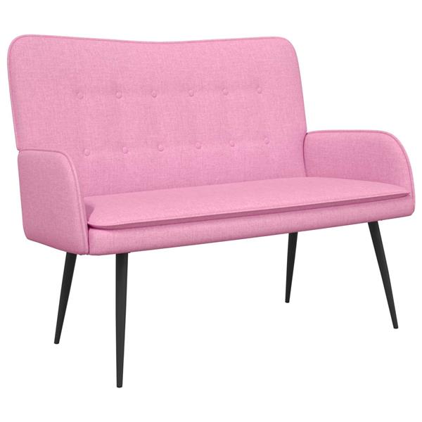 Grote foto vidaxl 2 zits sofa roze 115 x 61 x 87 cm stof huis en inrichting bankstellen