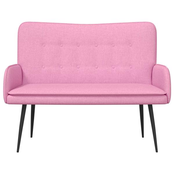 Grote foto vidaxl 2 zits sofa roze 115 x 61 x 87 cm stof huis en inrichting bankstellen