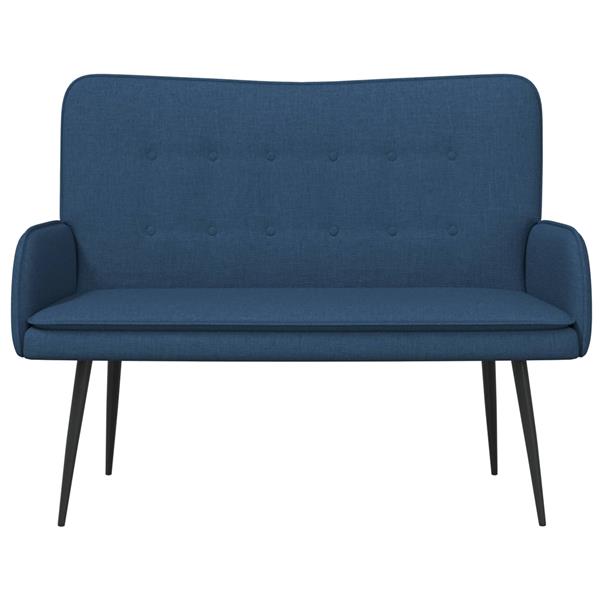 Grote foto vidaxl 2 zits sofa blauw 115 x 61 x 87 cm stof huis en inrichting bankstellen