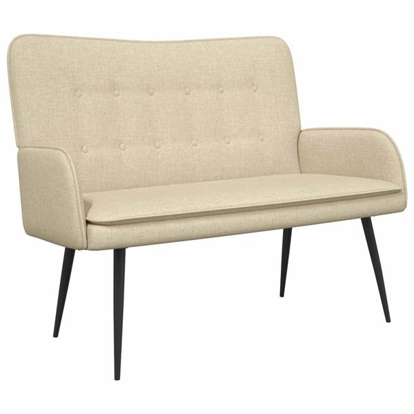 Grote foto vidaxl 2 zits sofa cr me 115 x 61 x 87 cm stof huis en inrichting bankstellen