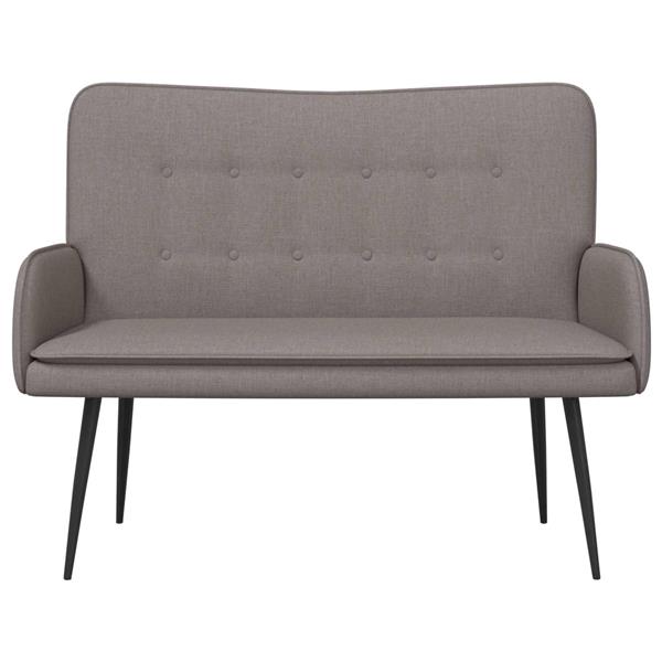 Grote foto vidaxl 2 zits sofa taupe 115 x 61 x 87 cm stof huis en inrichting bankstellen