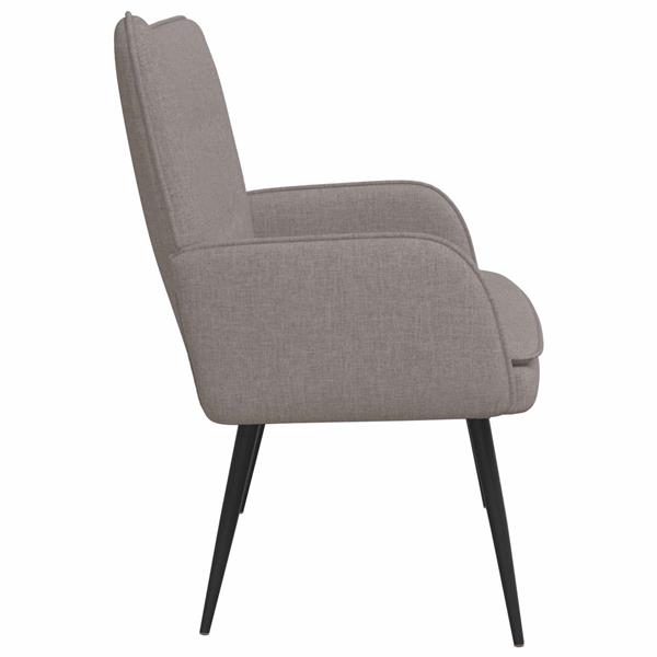 Grote foto vidaxl 2 zits sofa taupe 115 x 61 x 87 cm stof huis en inrichting bankstellen
