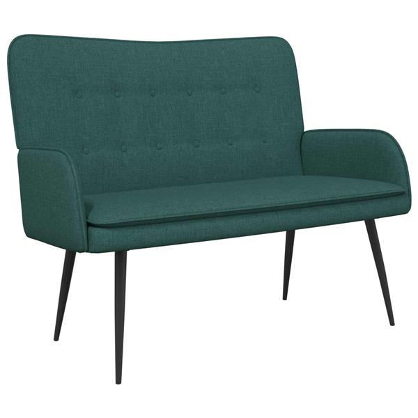 Grote foto vidaxl 2 zits sofa donkergroen 115 x 61 x 87 cm stof huis en inrichting bankstellen