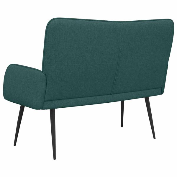 Grote foto vidaxl 2 zits sofa donkergroen 115 x 61 x 87 cm stof huis en inrichting bankstellen