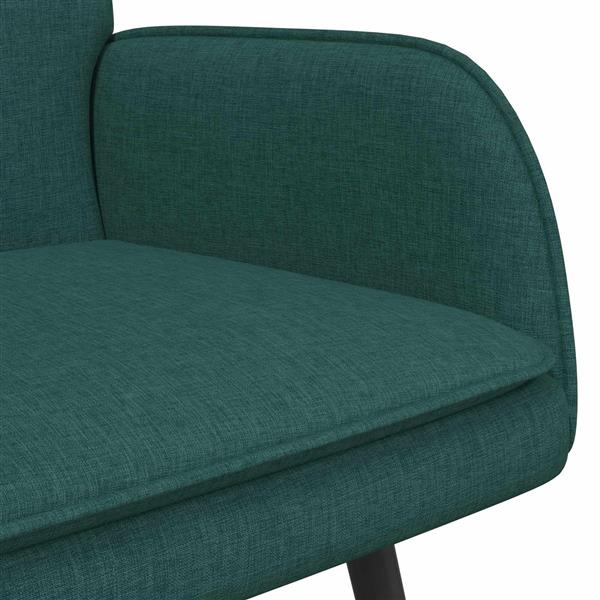 Grote foto vidaxl 2 zits sofa donkergroen 115 x 61 x 87 cm stof huis en inrichting bankstellen