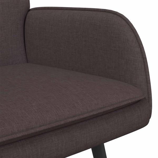 Grote foto vidaxl 2 zits sofa donkerbruin 115 x 61 x 87 cm stof huis en inrichting bankstellen