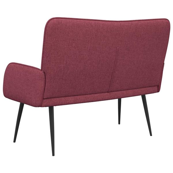 Grote foto vidaxl 2 zits sofa wijnrood 115 x 61 x 87 cm stof huis en inrichting bankstellen