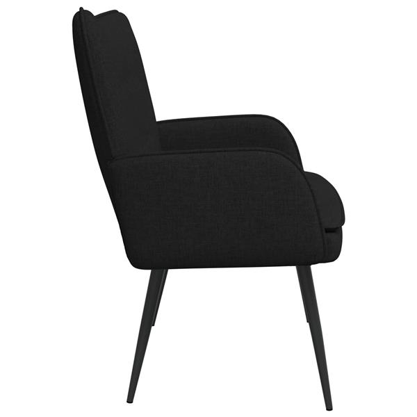 Grote foto vidaxl 2 zits sofa zwart 115 x 61 x 87 cm stof huis en inrichting bankstellen