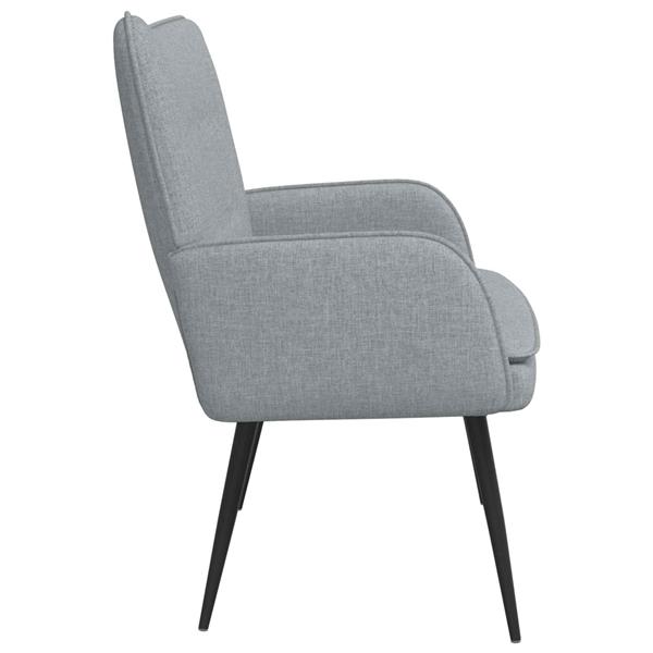Grote foto vidaxl 2 zits sofa lichtgrijs 115 x 61 x 87 cm stof huis en inrichting bankstellen