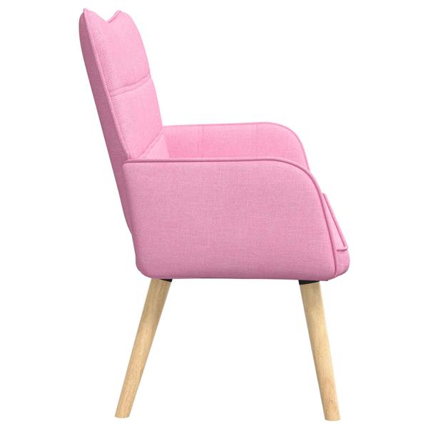 Grote foto vidaxl twee persoons sofa roze 115 x 61 x 87 cm stof huis en inrichting bankstellen