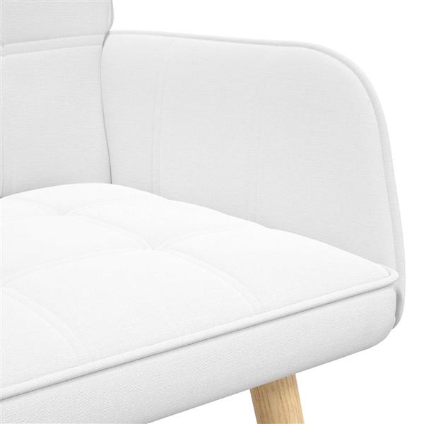 Grote foto vidaxl twee persoons sofa wit 115 x 61 x 87 cm stof huis en inrichting bankstellen