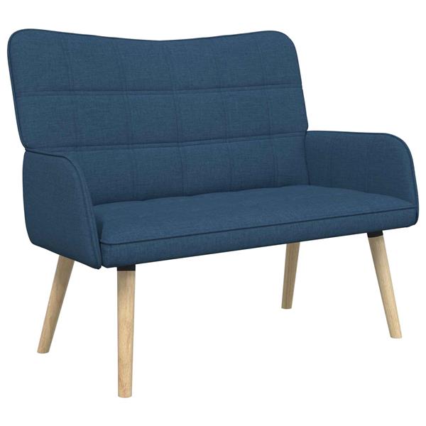 Grote foto vidaxl twee persoons sofa blauw 115 x 61 x 87 cm stof huis en inrichting bankstellen