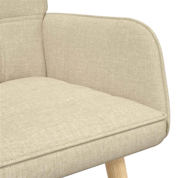Grote foto vidaxl twee persoons sofa cr me 115 x 61 x 87 cm stof huis en inrichting bankstellen