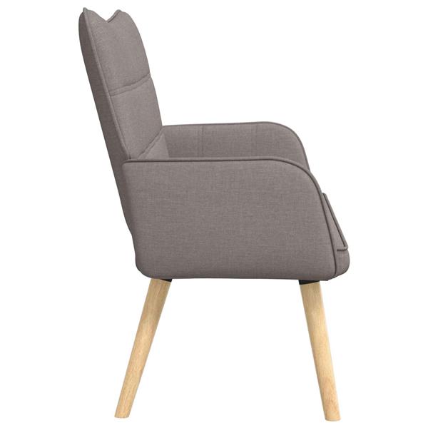 Grote foto vidaxl twee persoons sofa taupe 115 x 61 x 87 cm stof huis en inrichting bankstellen