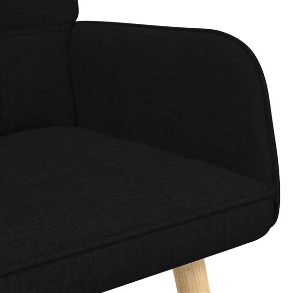 Grote foto vidaxl twee persoons sofa zwart 115 x 61 x 87 cm stof huis en inrichting bankstellen