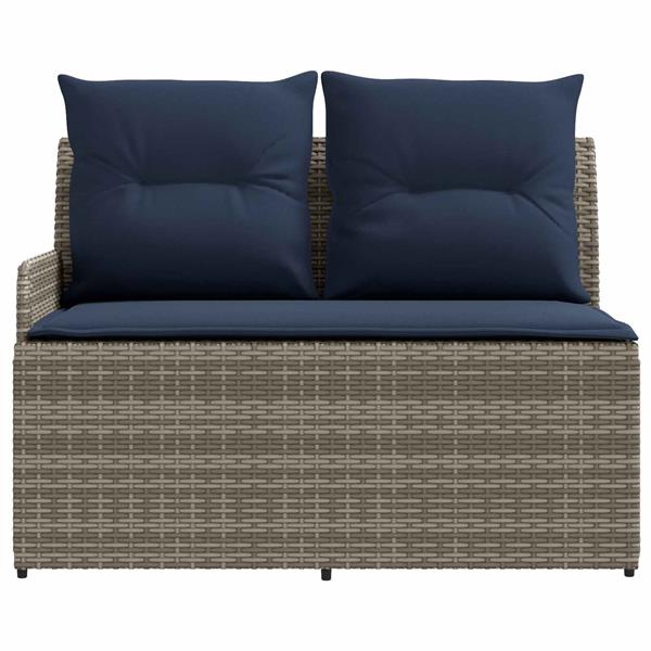 Grote foto vidaxl tuinstoel met armleuning en hoekbank 2 stuk pe rattan tuin en terras tuinmeubelen