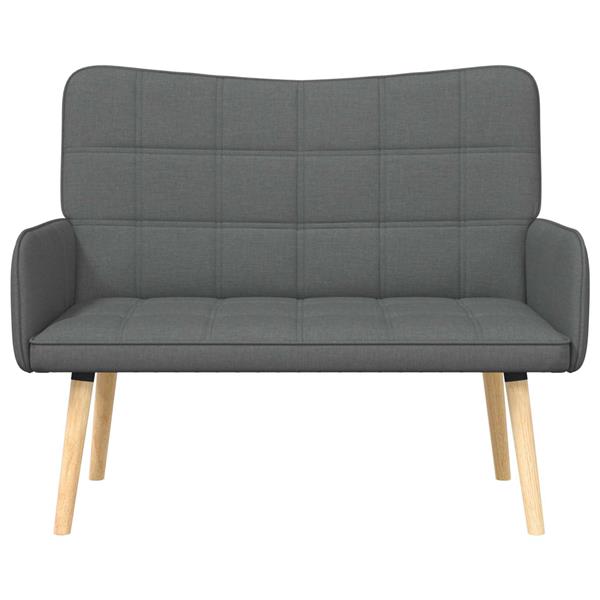 Grote foto vidaxl twee persoons sofa donkergrijs 115 x 61 x 87 cm stof huis en inrichting bankstellen